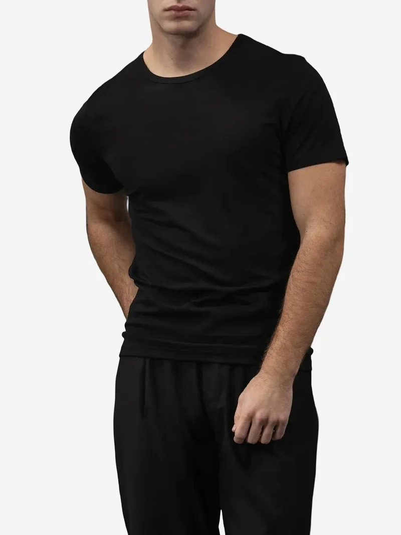 جيستو GIESTO Slim Fit Crew Neck Cotton T-Shirt